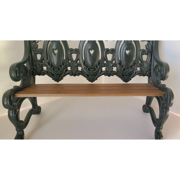 Homco Wall Hanging Shelf Decorative Victorian Doll Bench Burwood Green VTG 1988 - Picture 5 of 10